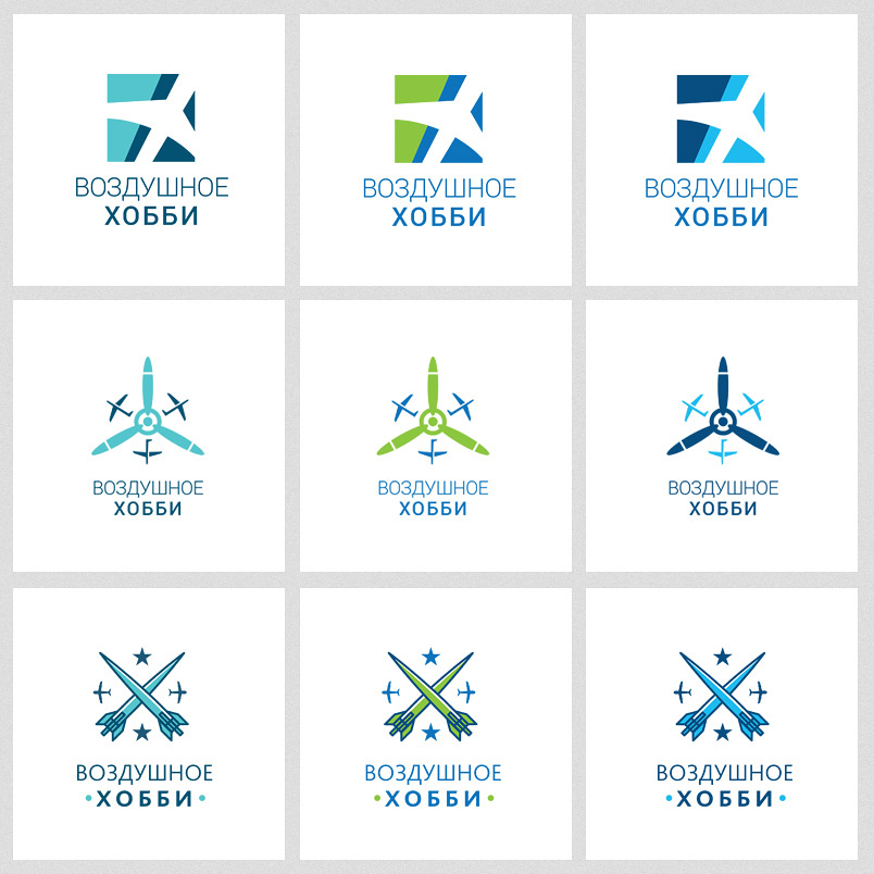 Дизайн логотипа интернет-магазина Воздушное хобби