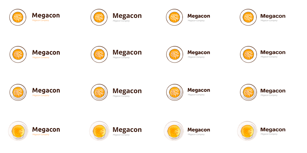 Наброски логотипа компании Мегакон