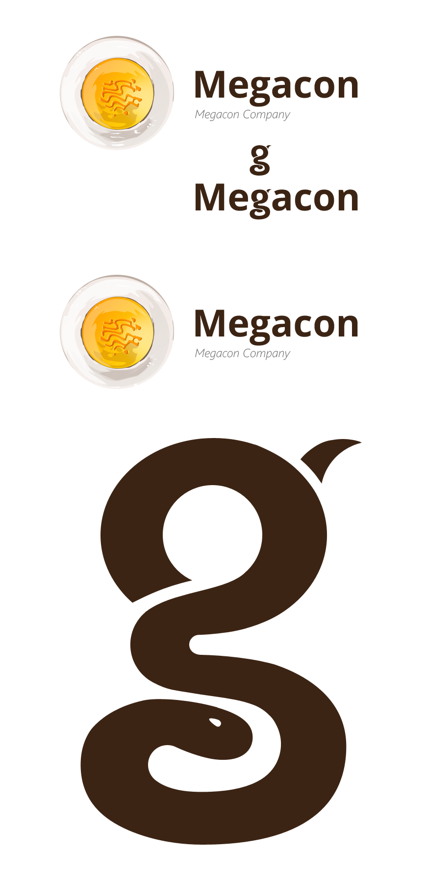 Наброски логотипа компании Мегакон