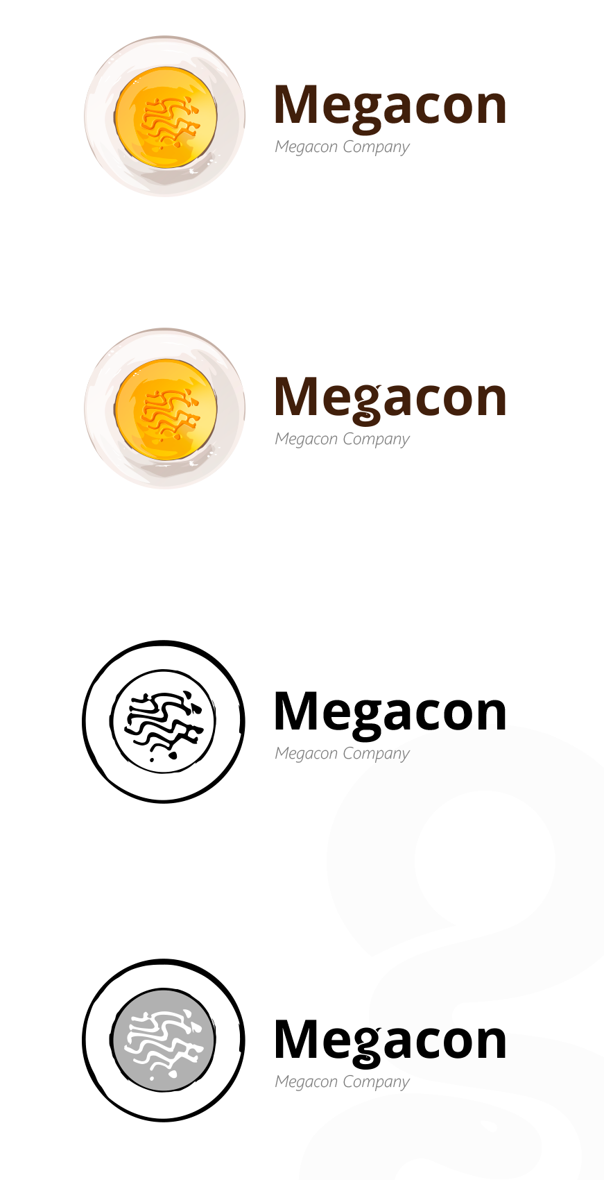 Финальная версия логотипа компании Мегакон