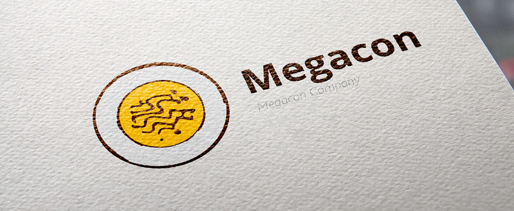 Логотип Мегакон на материале
