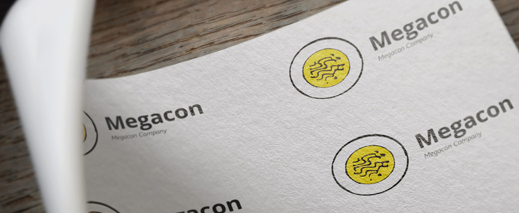 Логотип Мегакон на материале